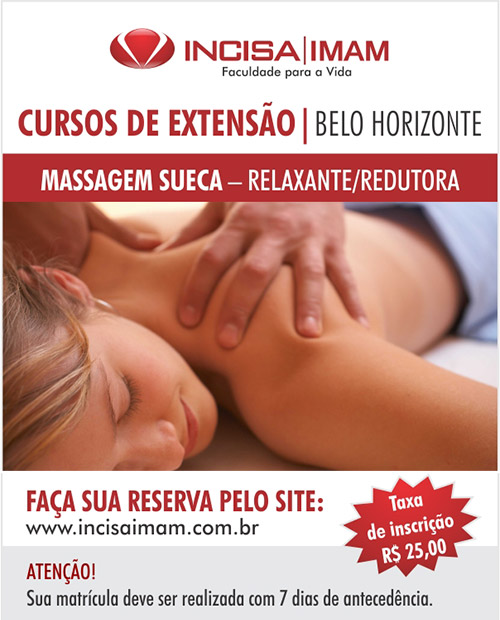 Massagem Sueca (relaxante/redutora)